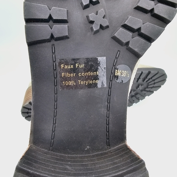 Lucky Brand Jacenia Olive Green Faux Shearling Leather Suede Booties size 8 - Picture 11 of 12